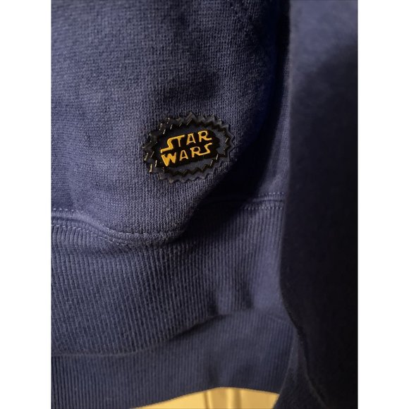 NEW Star Wars Hoodie Adult Large Blue Darth Vader Security 45th Disney Parks - Picture 4 of 7